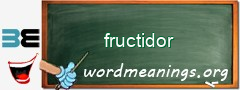 WordMeaning blackboard for fructidor
